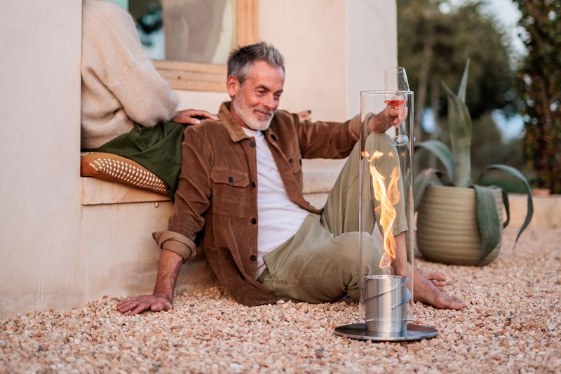 Tischfeuer 1500 SPIN silber