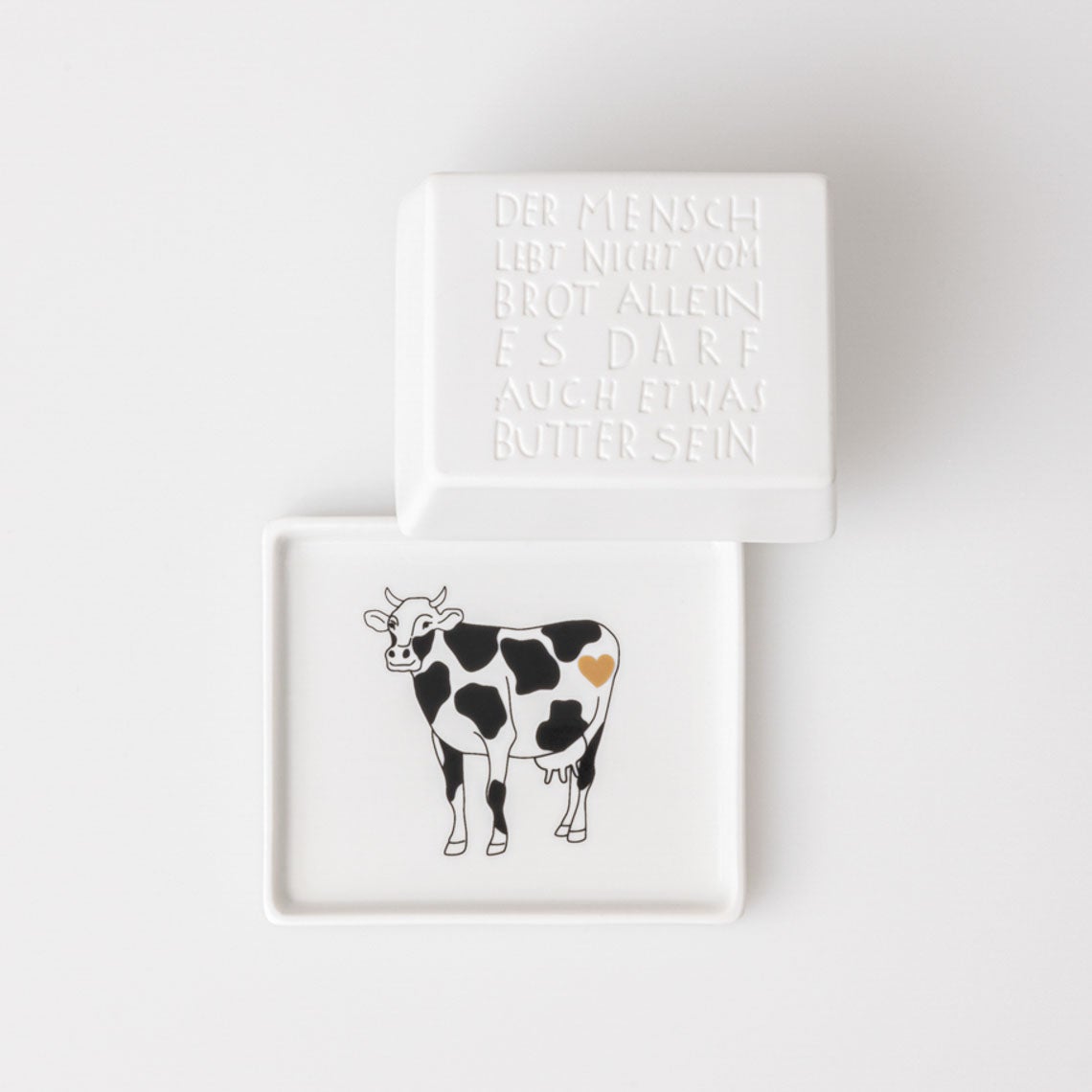 1/4 Butterdose "Der Mensch lebt nicht" 1/4 Butterdose "Der Mensch lebt nicht"