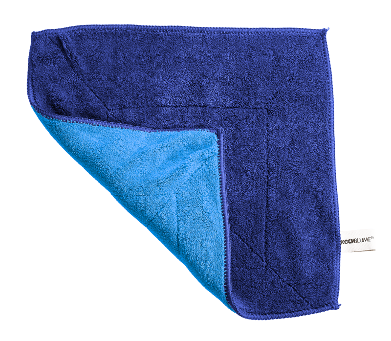 Microfaser-Tuch 30x30 hellblau/dunkelblau