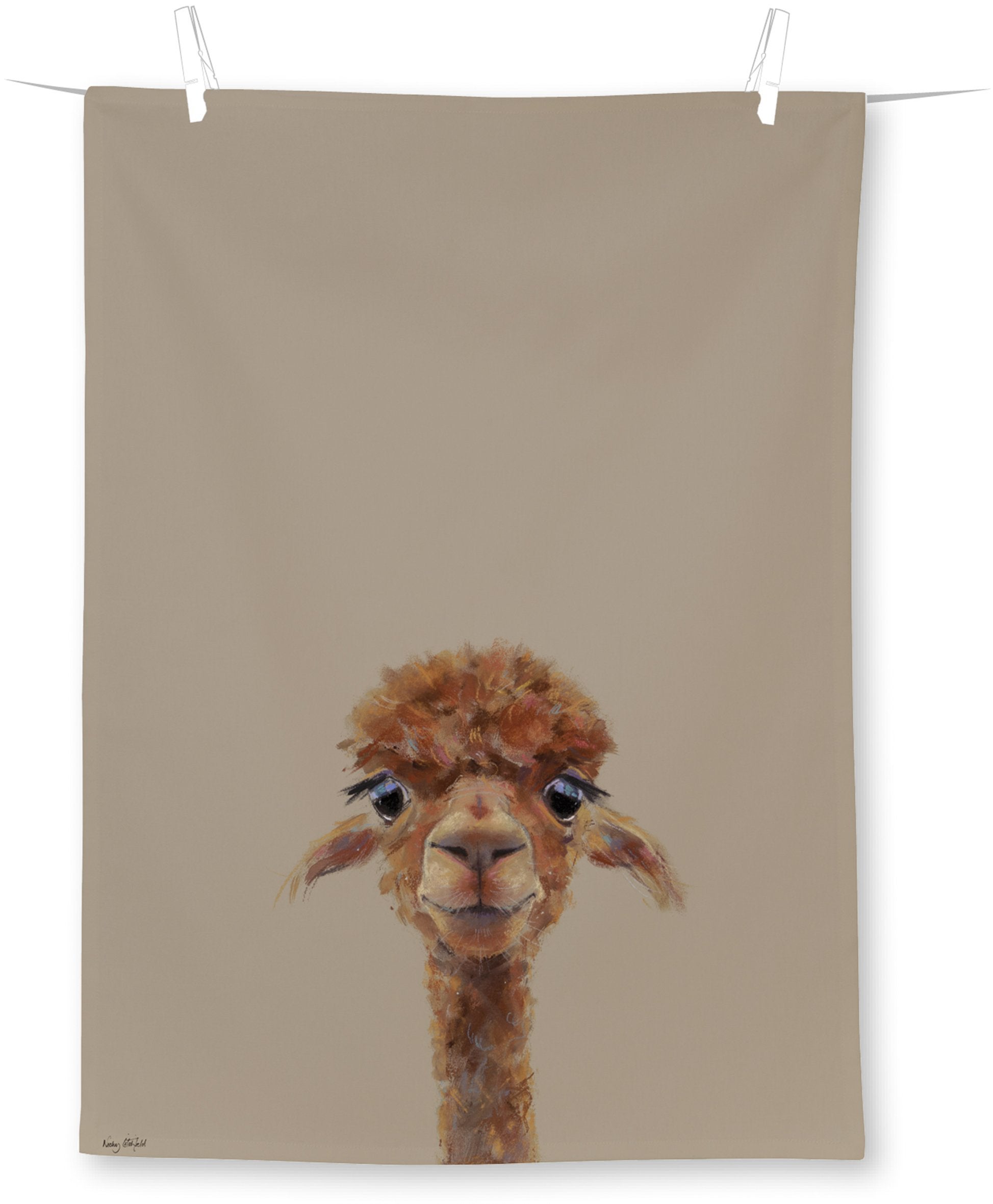 Geschirrtuch ALPACA FERNANDO brown (70cmx50cm)