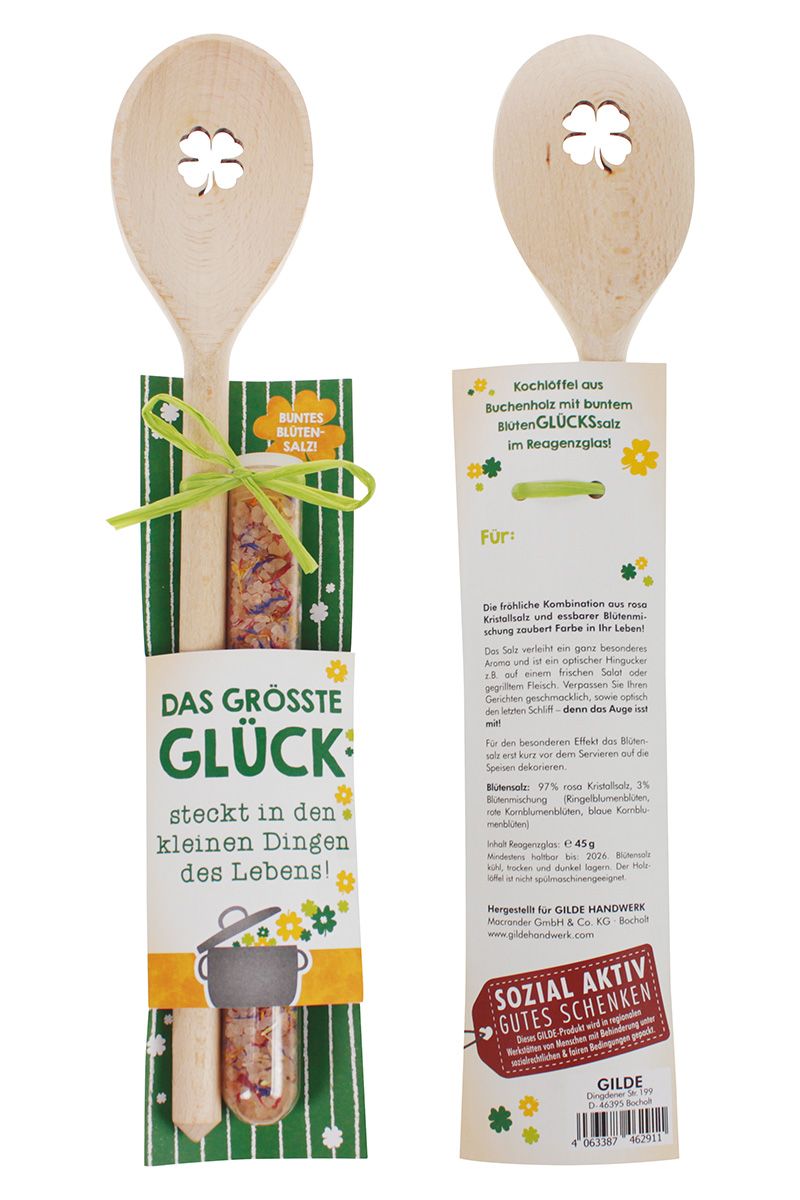 Kochlöffel & Blütensalz "Glück"
