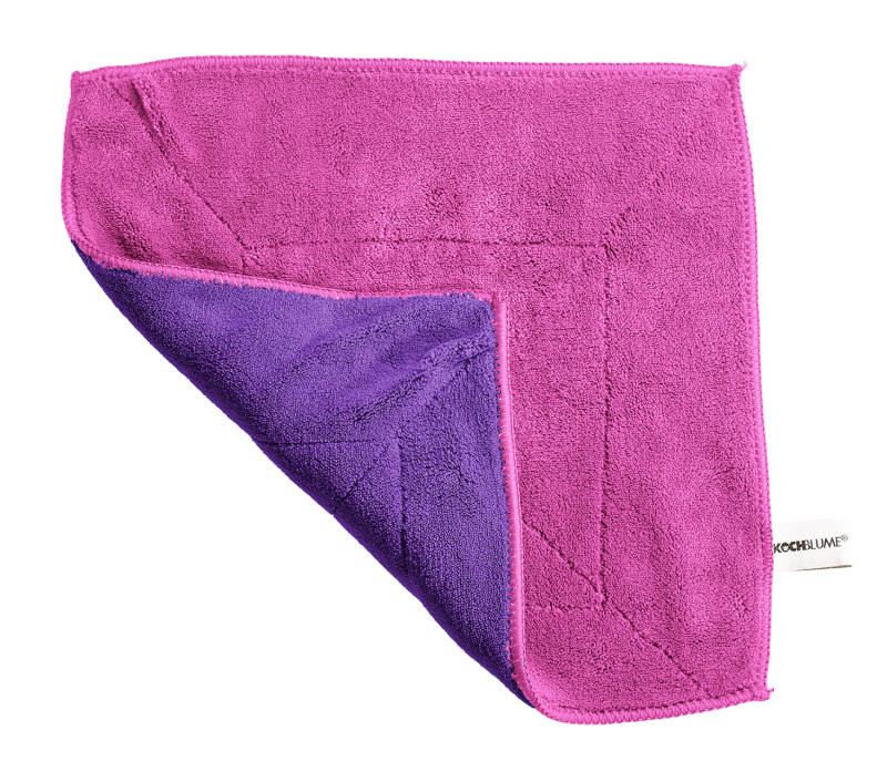 Microfaser-Tuch 30x30 pink/lila