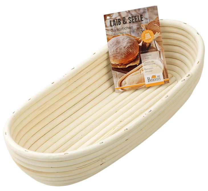 Gärkörbchen länglich, klein 28x13cm, Höhe 6,5 cm , für Brote von 700-1500g Gärkörbchen länglich, klein 28x13cm, Höhe 6,5 cm , für Brote von 700-1500g