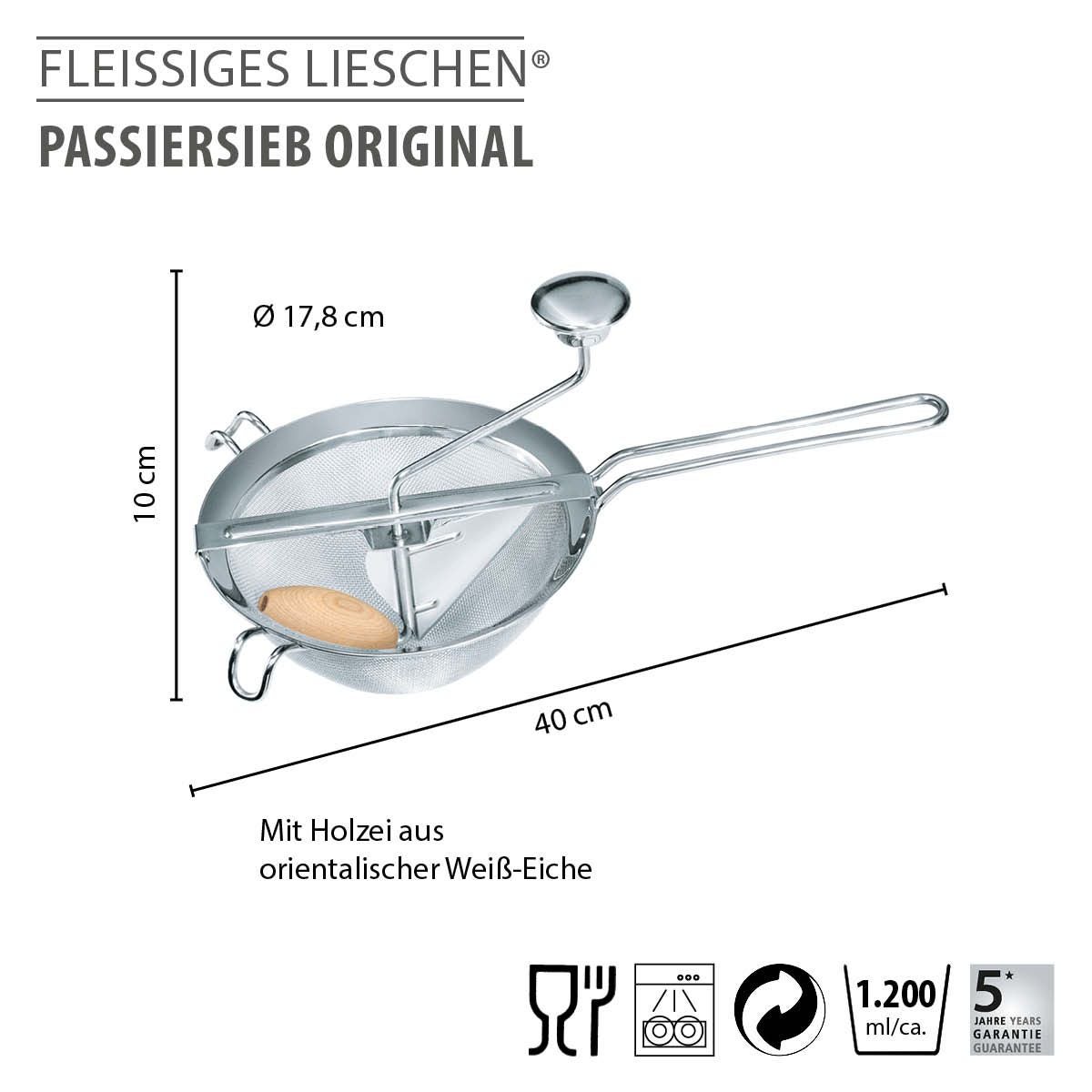 Passiersieb FLEIßIGES LIESCHEN