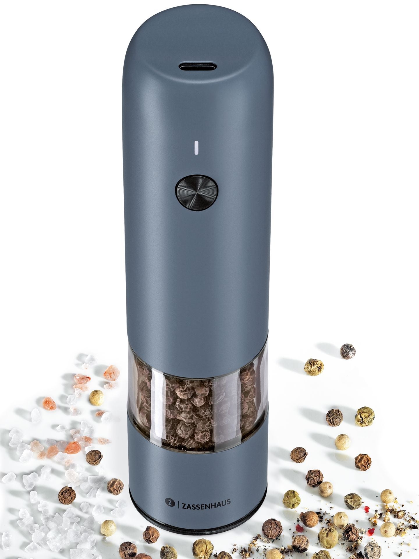 Pfeffermühle KÖLN USB elektrisch 14 cm blau