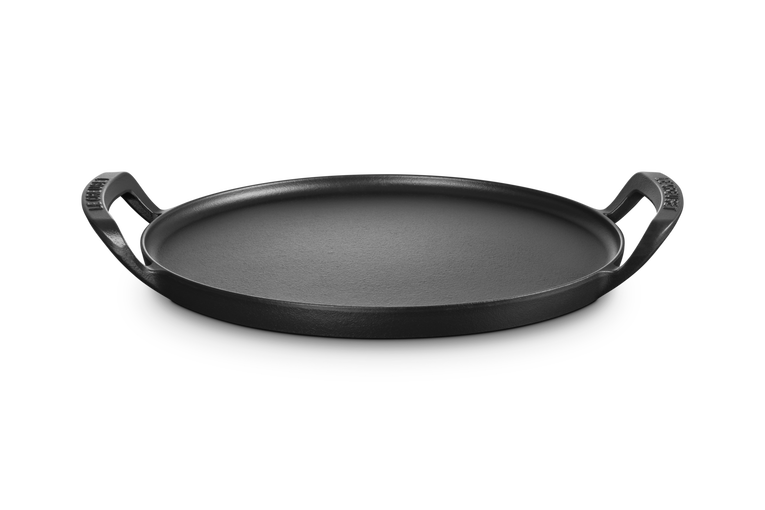 BBQ Outdoor Pizzapfanne rund 35 cm Schwarz Matt