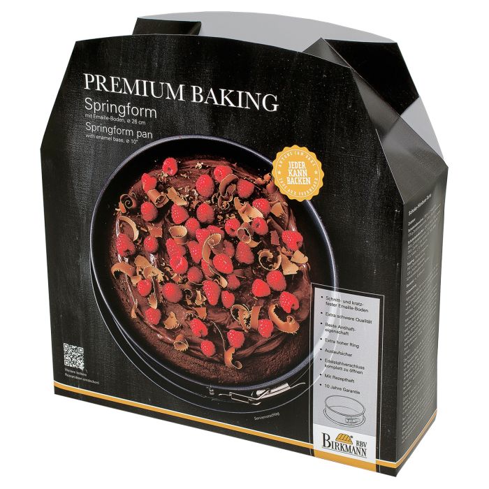 Springform Ø26cm, mit einem Boden,  antihaft und emaillierter Boden, Geschenkverp. - PREMIUM BAKING