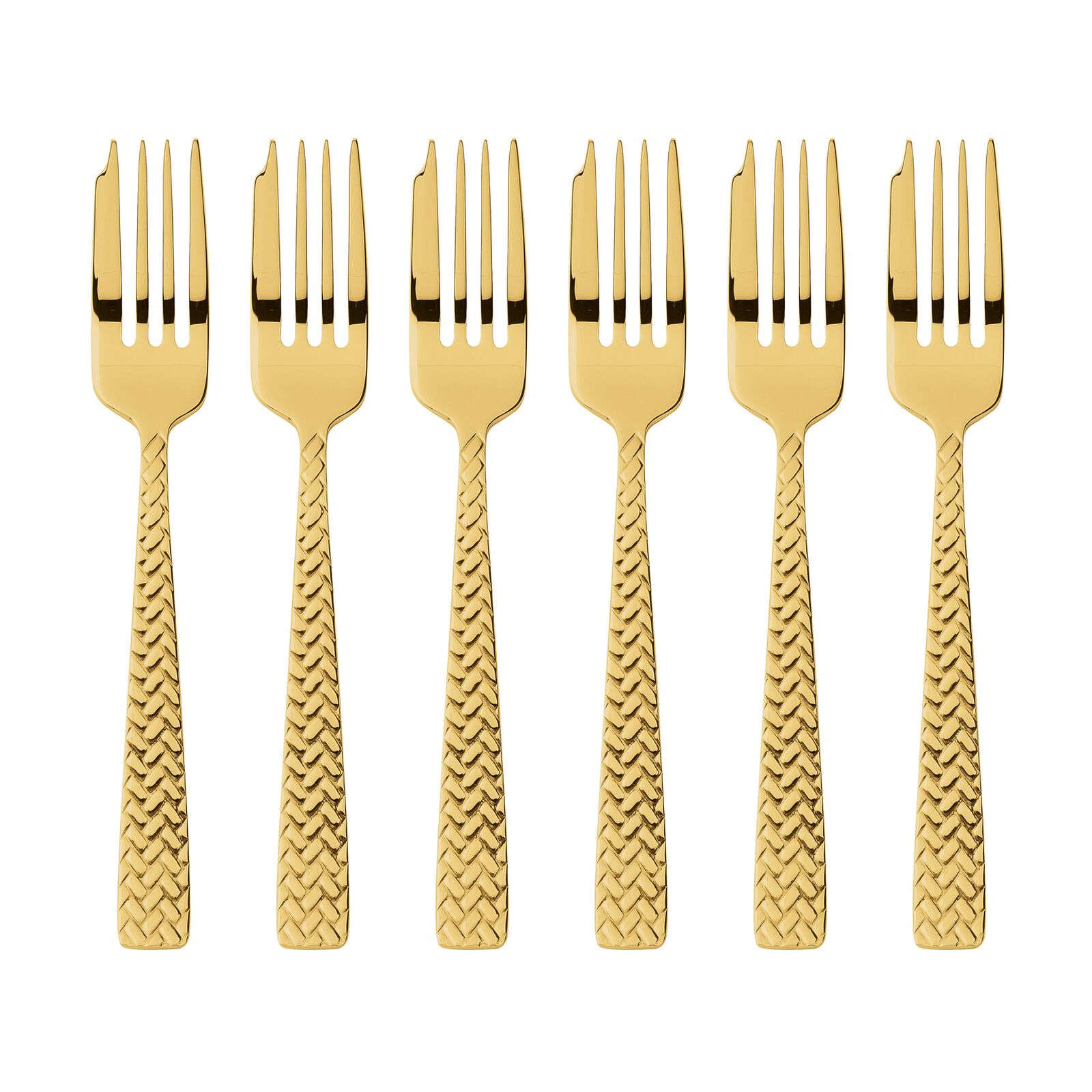 "Cortina Gold" 6er-Set Kuchengabeln (Edelstahl/PVDl)