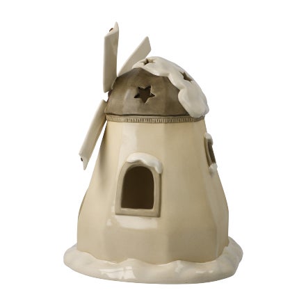 Verschneite Windmühle 16,5x23cm (Im Winterwald)