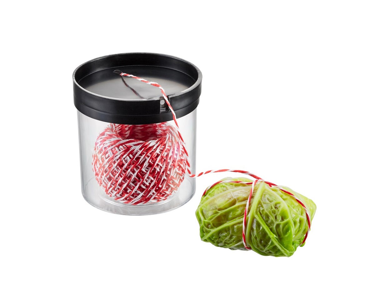Kordelbox FILIO mit Wurst- und Schinkengarn "rot/weiß" Kordelbox FILIO mit Wurst- und Schinkengarn "rot/weiß"