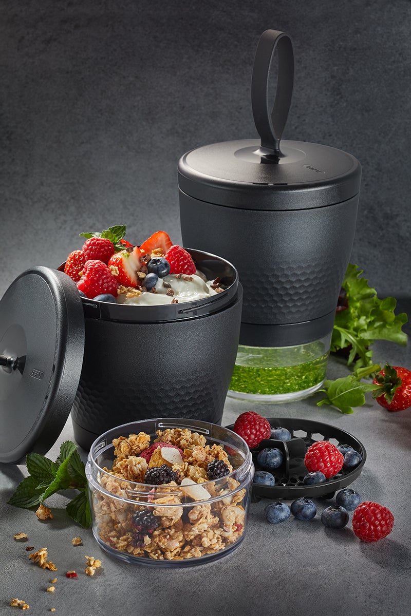 Snack Box FOODIE, 570 m und 185 ml, schwarz