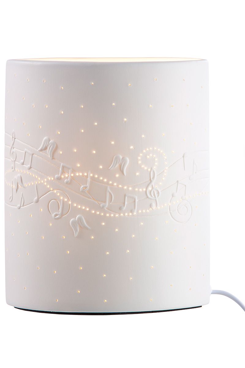 Lampe "Weihnachtsklänge" klein Ellipse Porzellan Lampe "Weihnachtsklänge" klein Ellipse Porzellan
