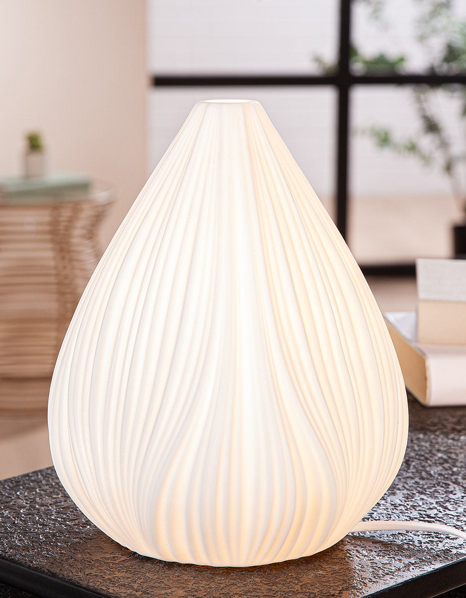 Leuchte "Cocoon" 26cm Tropfen (Porzellan)