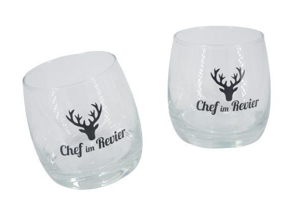 2er-Set Wackelgläser "Chef im Revier" 2er-Set Wackelgläser "Chef im Revier"