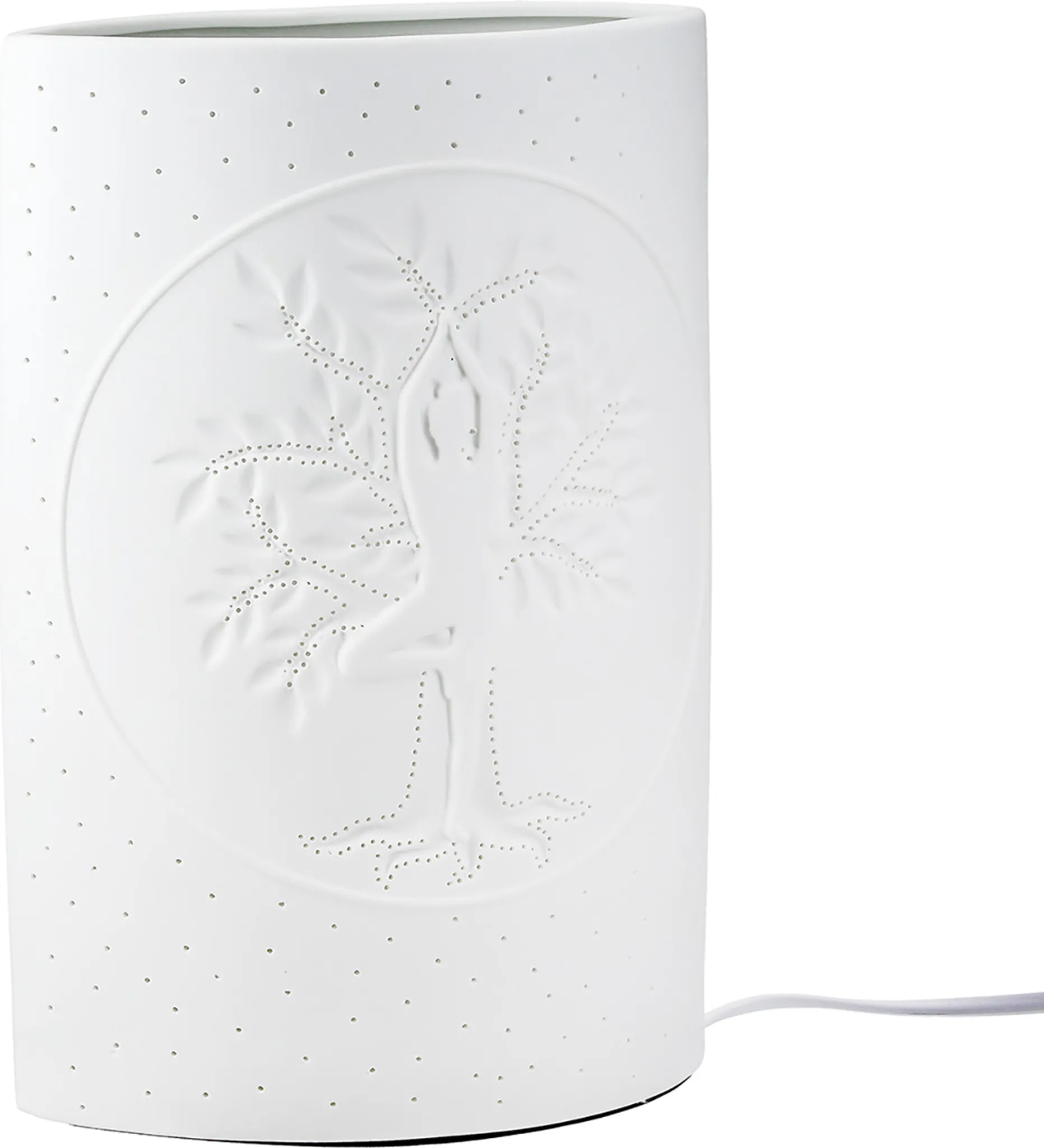 Leuchte "Namaste" groß Ellipse Porzellan