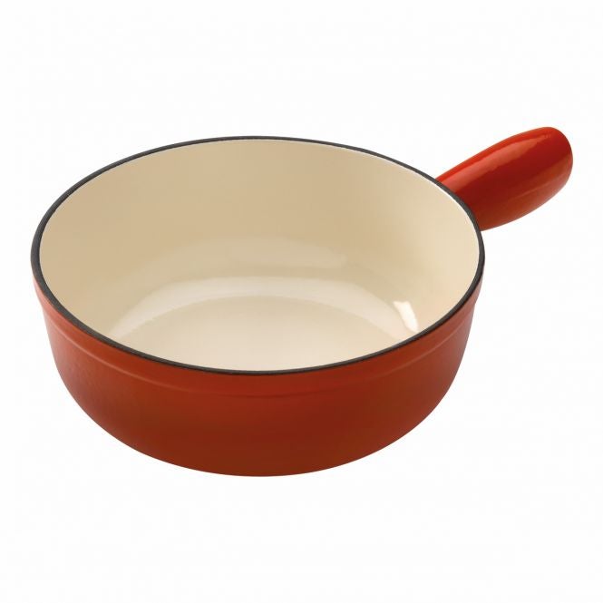 Caquelon Induktion Gusseisen 24 cm 2.4 l rot/creme (Fondue) Caquelon Induktion Gusseisen 24 cm 2.4 l rot/creme (Fondue)