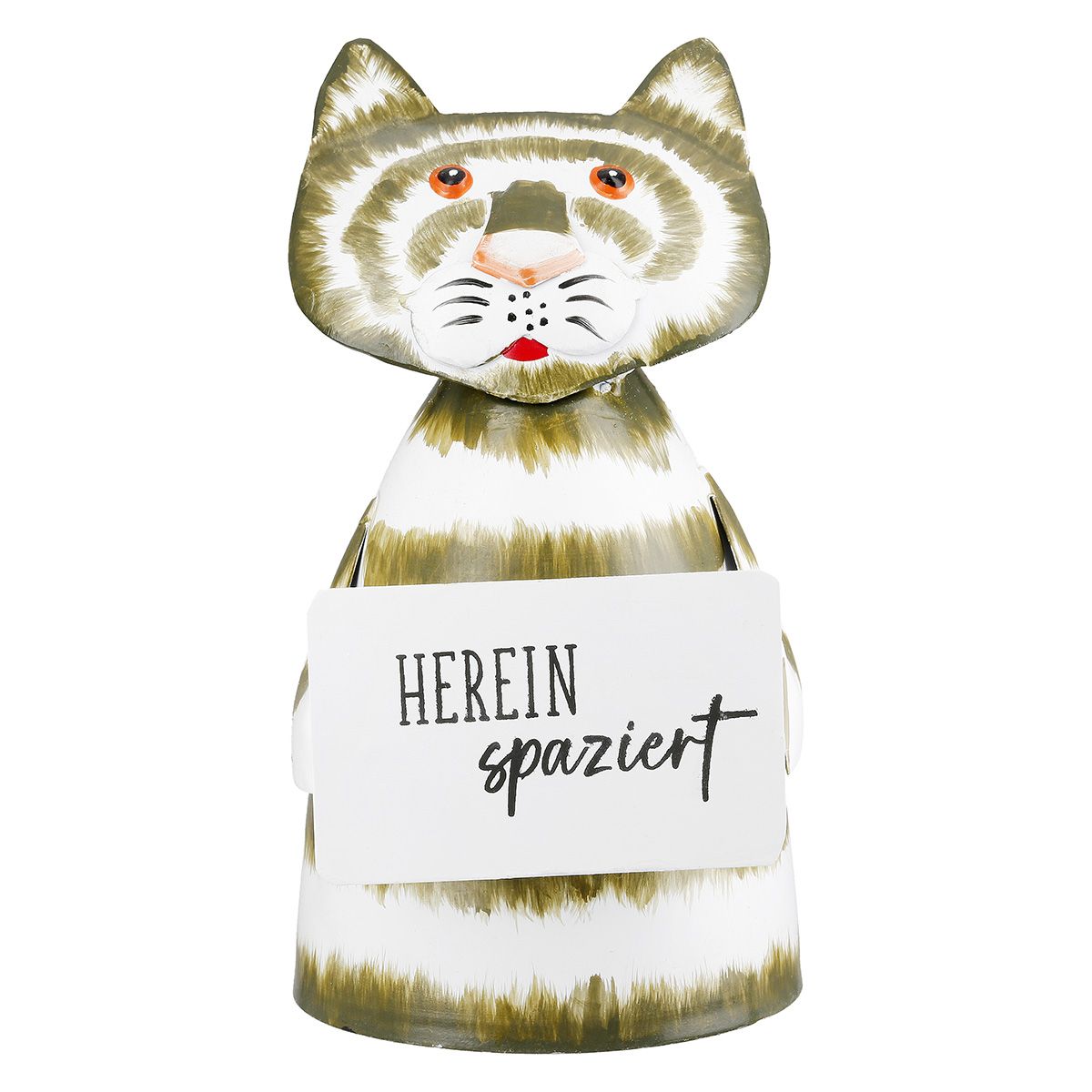 Zaunhocker "Katze Ruby - HEREINspaziert" (Metall) Zaunhocker "Katze Ruby - HEREINspaziert" (Metall)