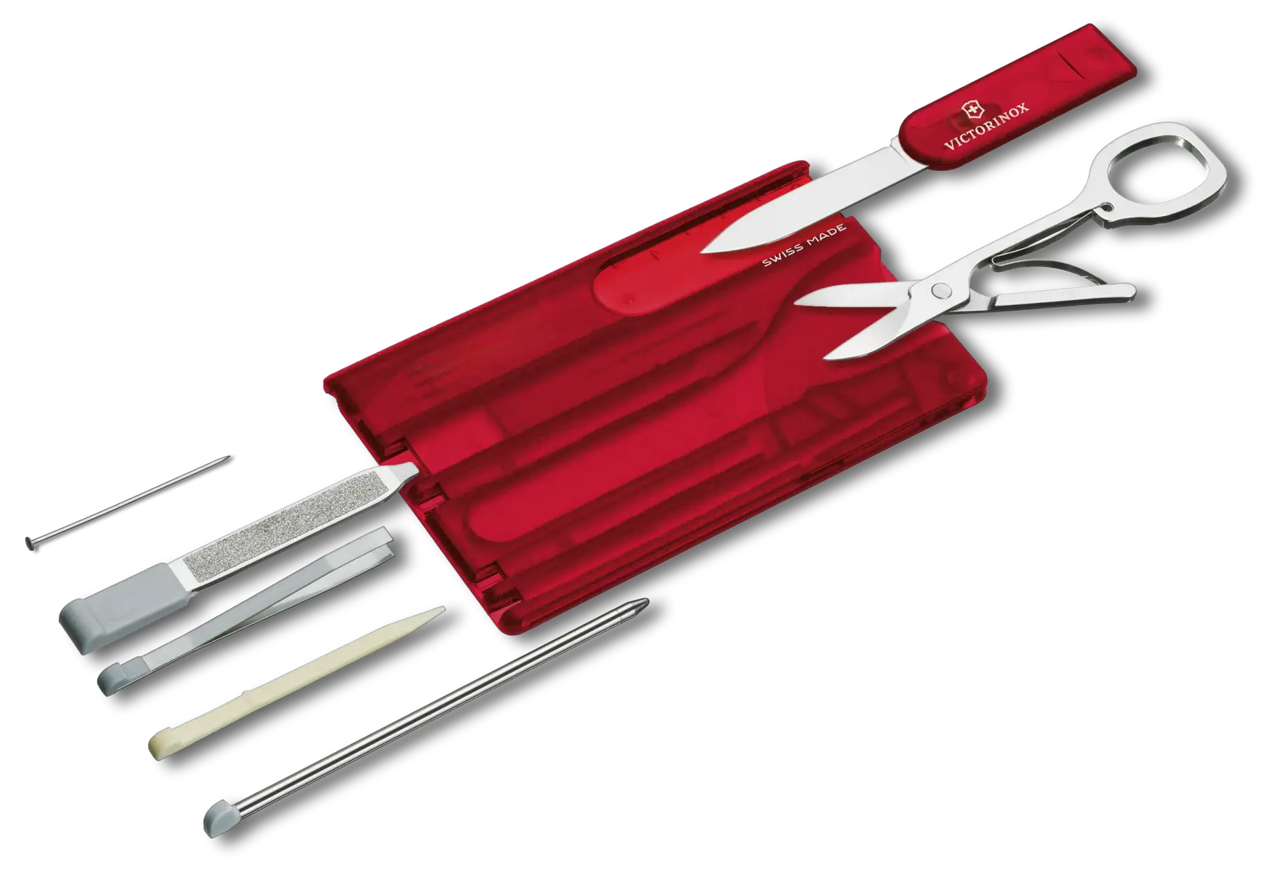 SwissCard Classic, rot transparent