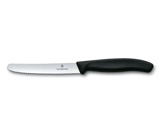 Tomatenmesser Swiss Classic, Wellenschliff, schwarz, 11 cm Tomatenmesser Swiss Classic, Wellenschliff, schwarz, 11 cm