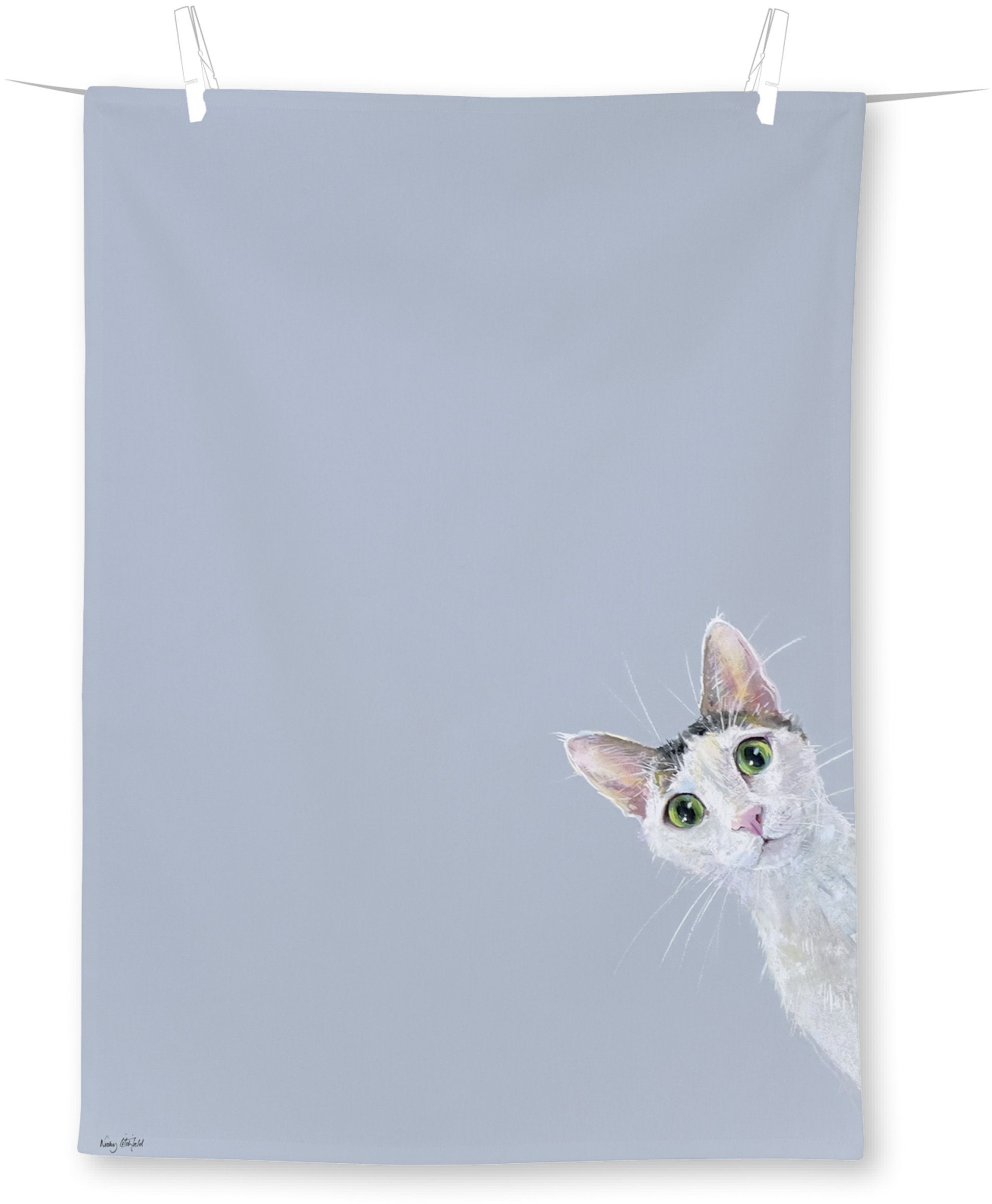 Geschirrtuch CAT STELLA light blue (70cmx50cm)