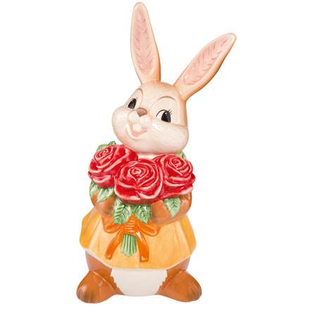 Hase "Rote Rosen für Dich" 28cm