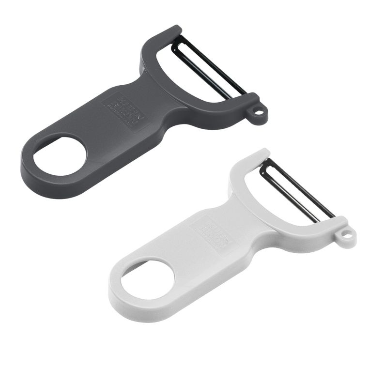 Swiss Peeler Sparschäler Set grau und weiss 2 Stk