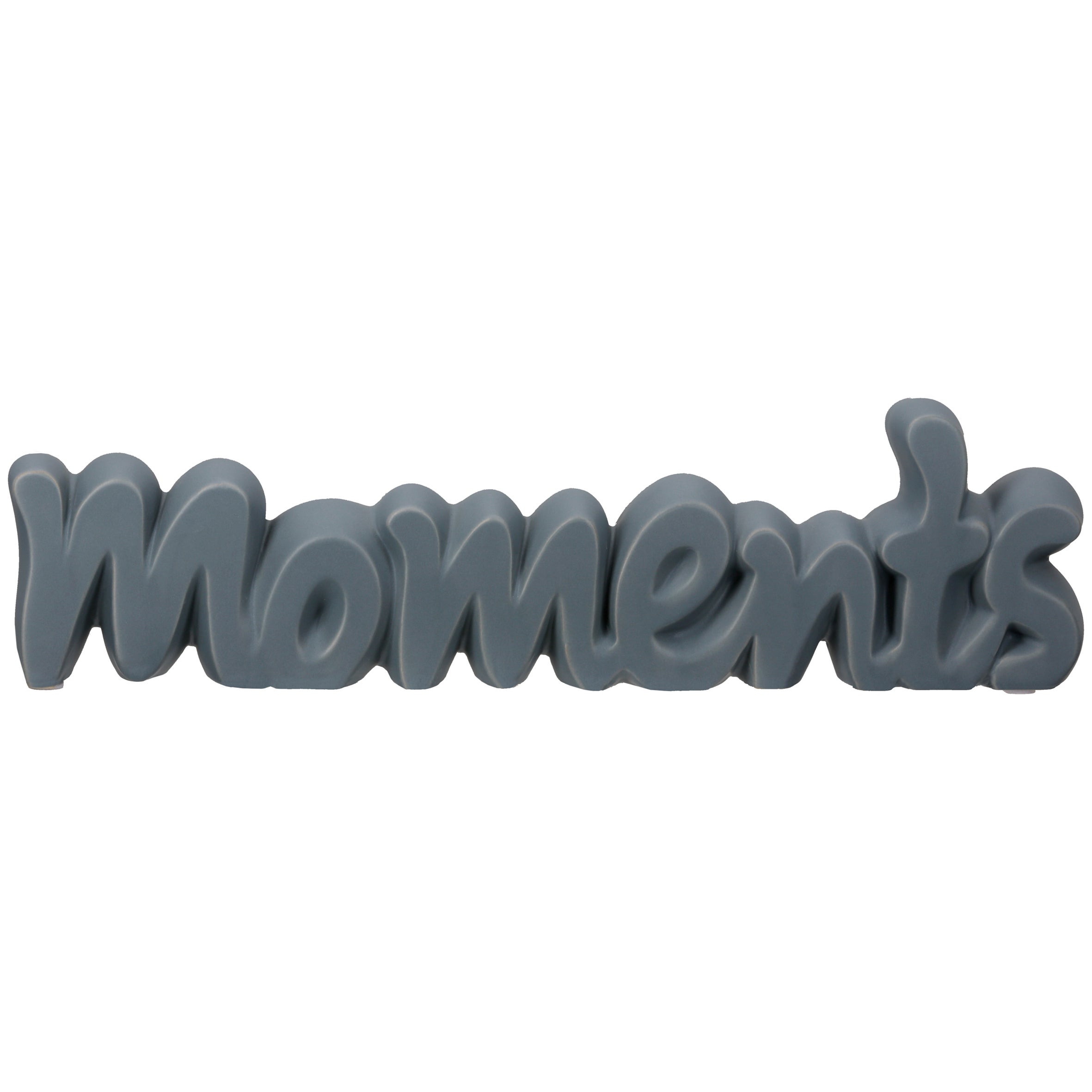 Schriftzug "Moments" blau (Keramik)