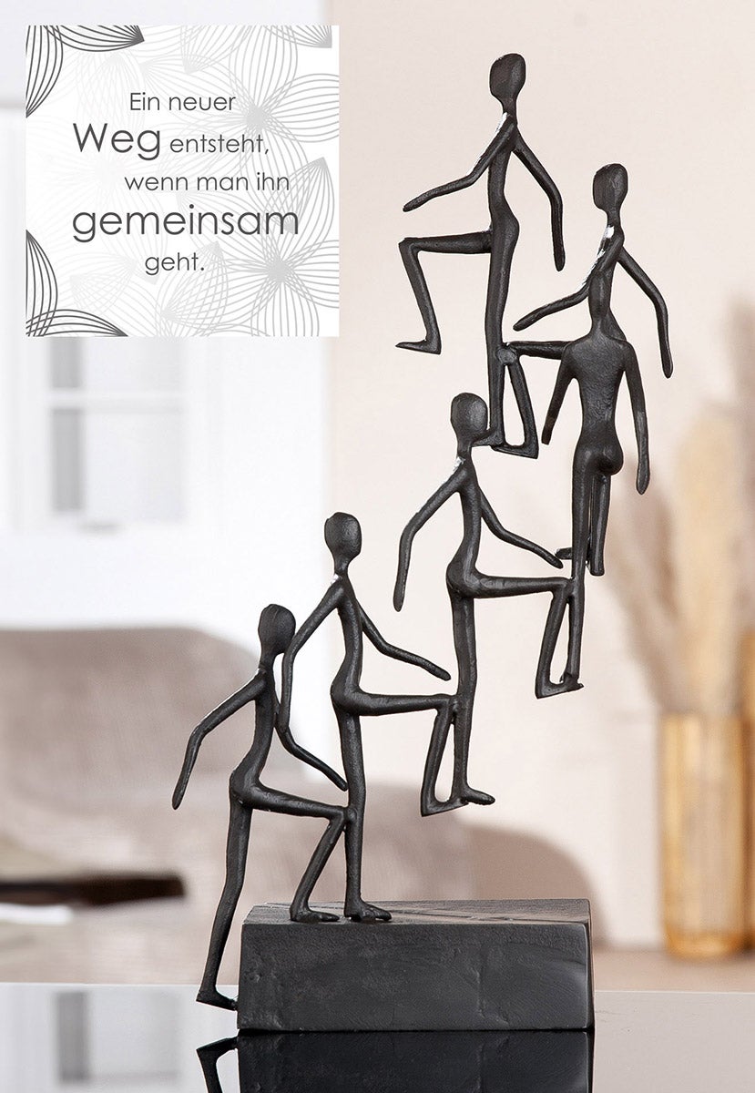 Skulptur "get up together" Gruppe (Bronzeoptik aus Eisen) Skulptur "get up together" Gruppe (Bronzeoptik aus Eisen)