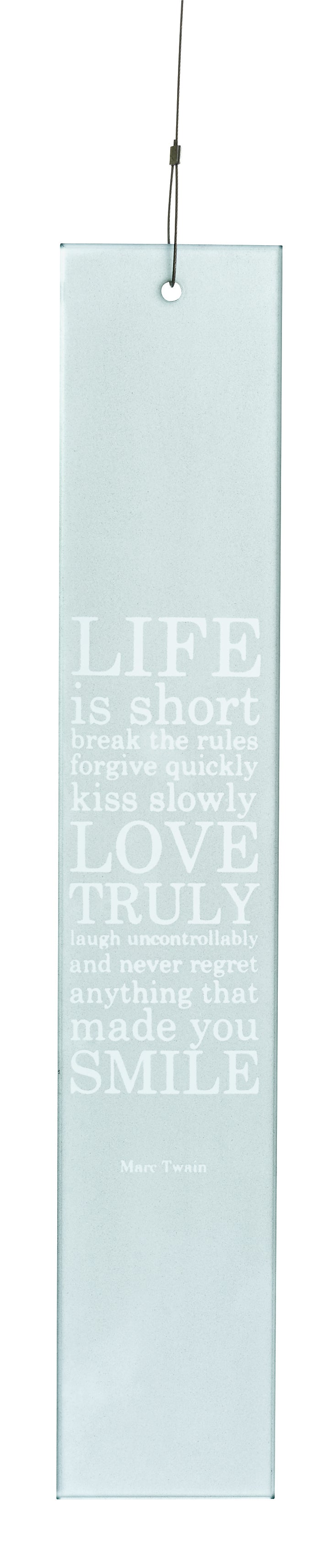 Fensterbild "Life is short" 7x40cm - LIVING