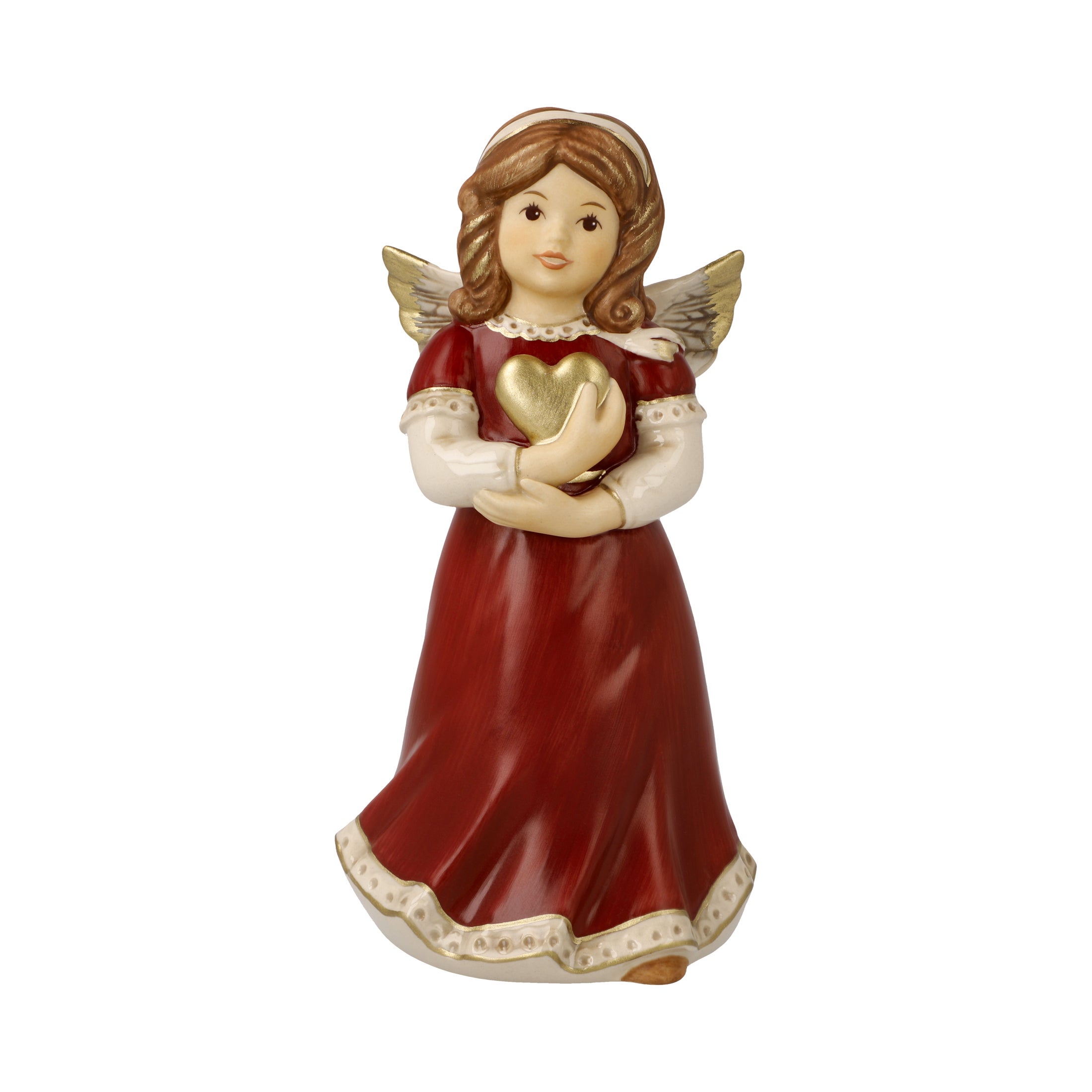 Engel "Herzenswärme" 15cm (Bordeaux)