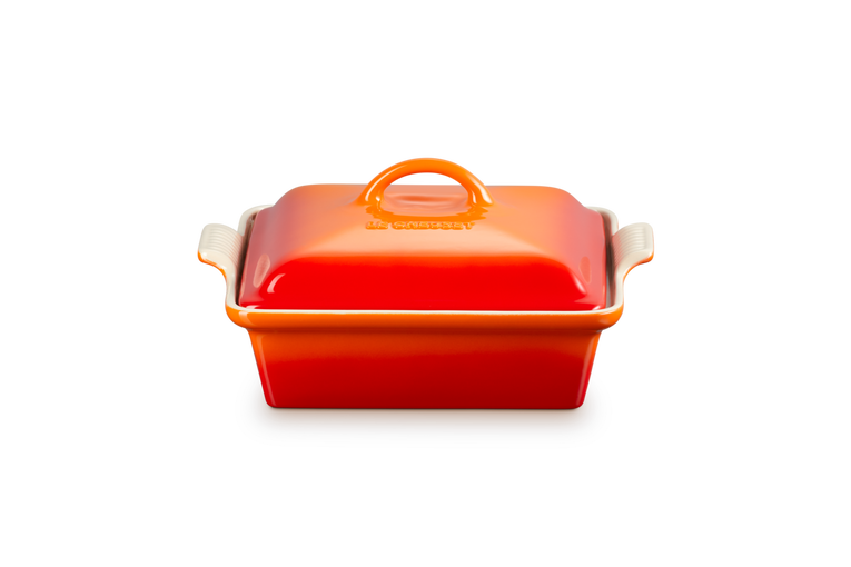 Auflaufform 23cm OFENROT - mit Deckel - 3,8 l (Tradition)
