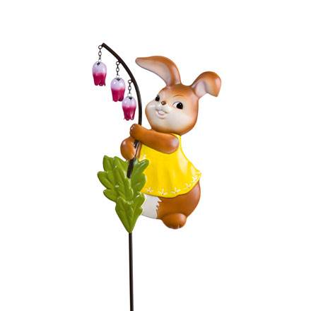 Blumenstecker "Hase mit tränendem Herz" (ca 120cm)