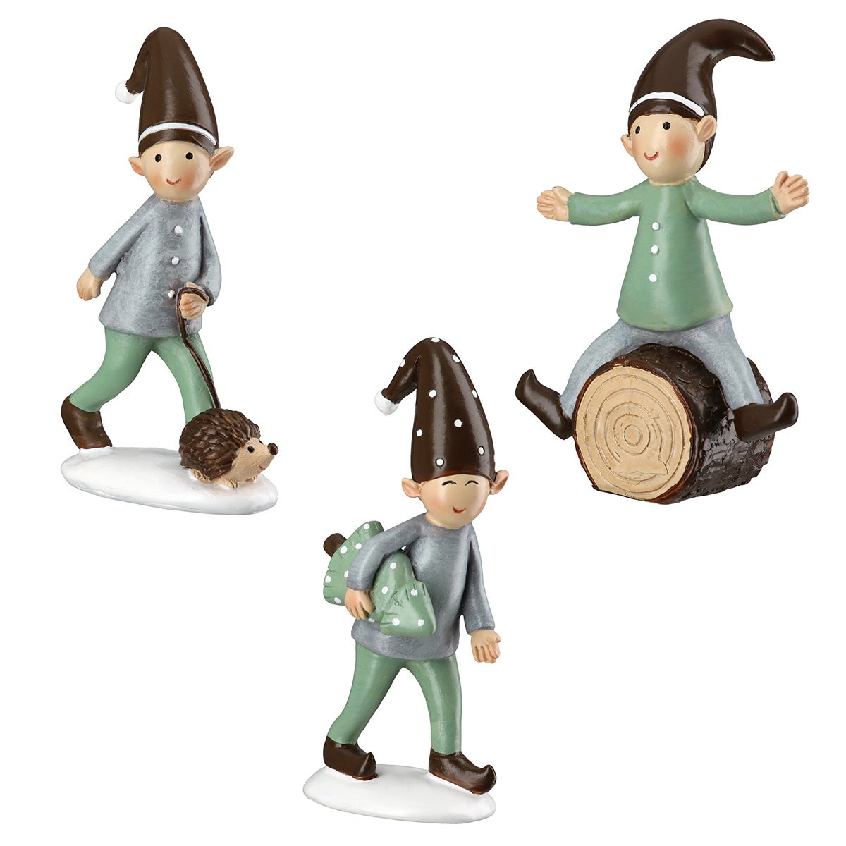 Wichtel "Nils mit Holzscheit" 8,5cm