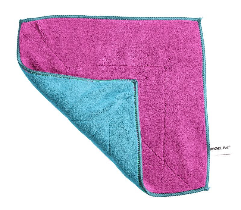 Microfaser-Tuch 30x30 türkis/pink