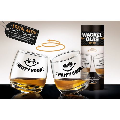2er Set Wackelgläser "Happy Hour" 2er Set Wackelgläser "Happy Hour"
