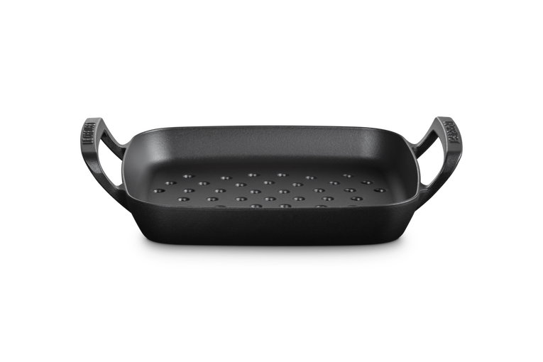 BBQ Outdoor Grillkorb quadratisch 30 cm Schwarz Matt