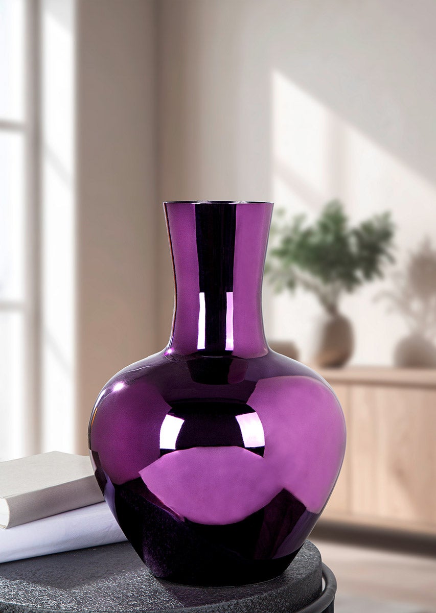 Vase "Lumina" 39cm lila (Metall)