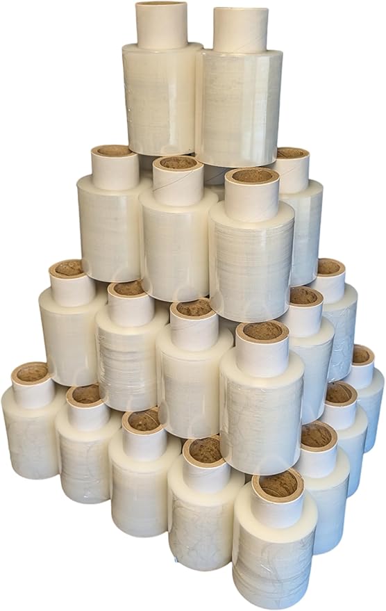40 x Mini Stretchfolie 10 cm Rollen 23 my (transparent)