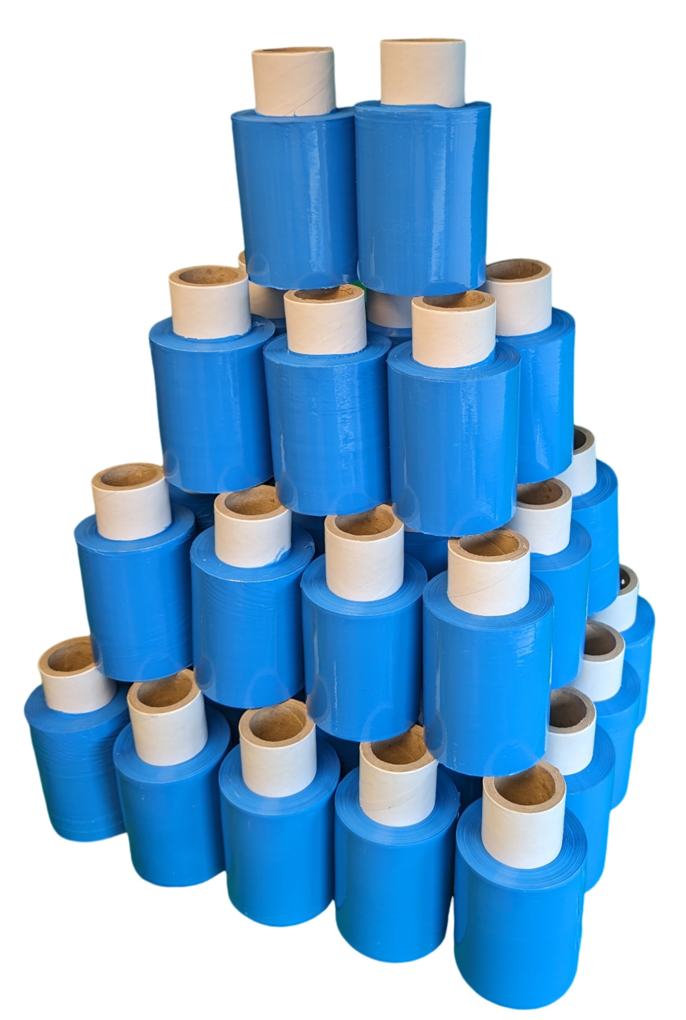 40 x Mini Stretchfolie 10 cm Rollen 23 my (blau) 40 x Mini Stretchfolie 10 cm Rollen 23 my (blau)