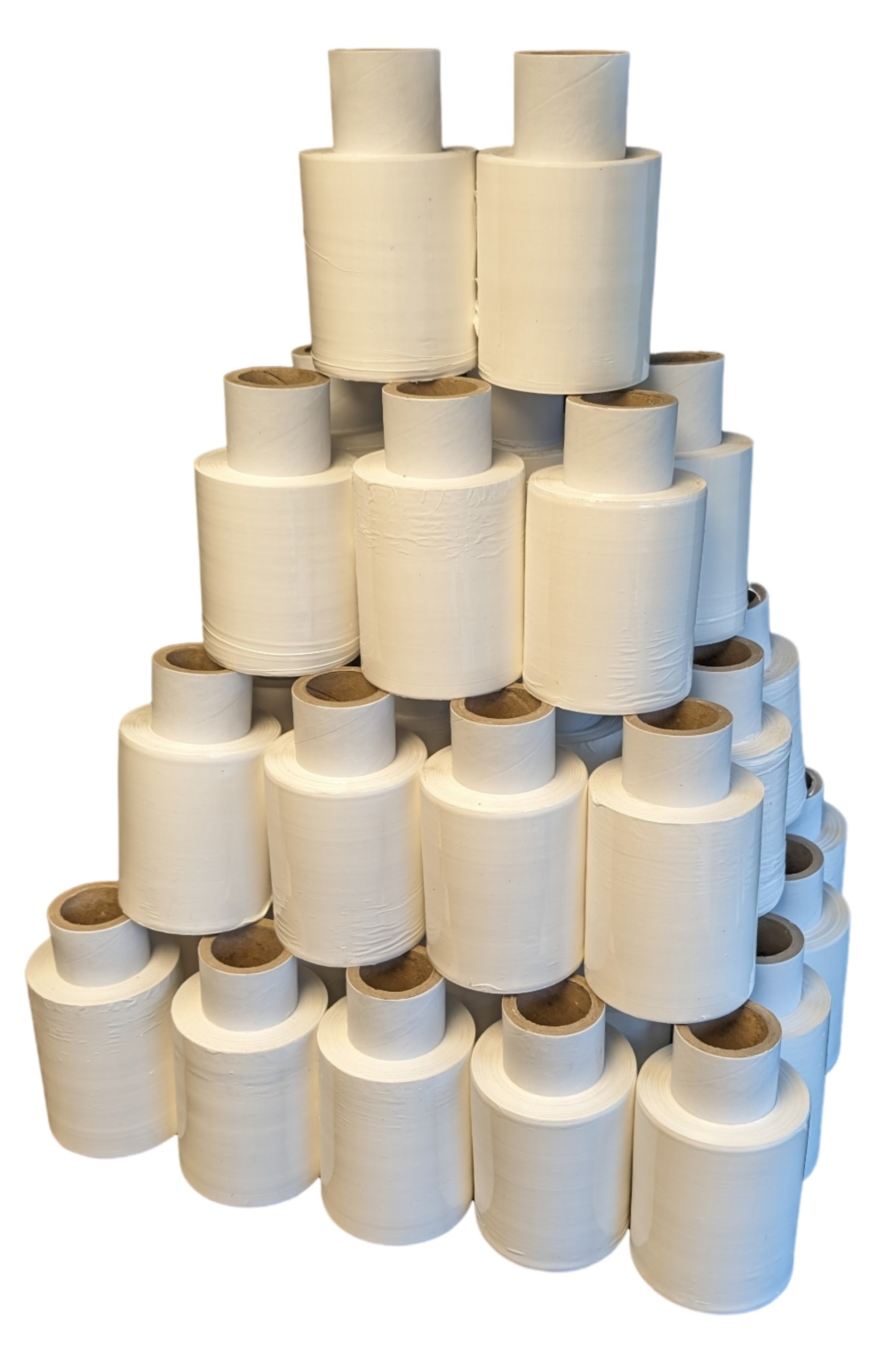 40 x Mini Stretchfolie 10 cm Rollen 23 my (weiss) 40 x Mini Stretchfolie 10 cm Rollen 23 my (weiss)
