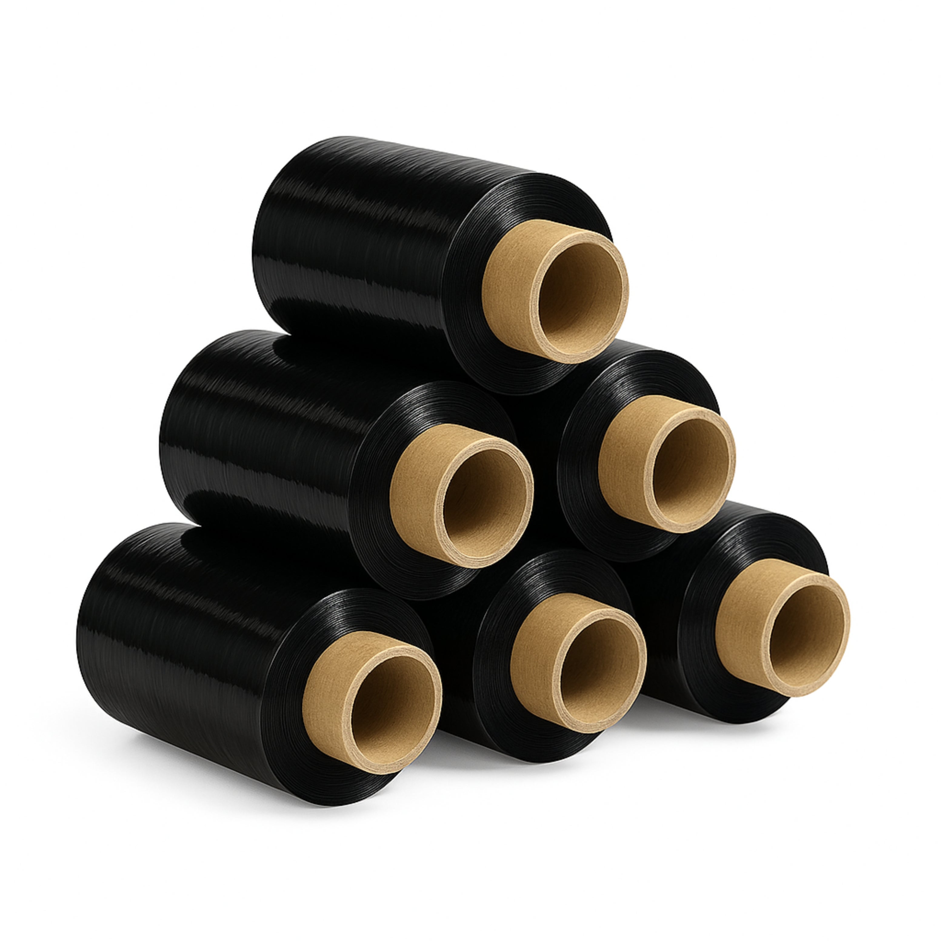 6x Mini Stretchfolie 10 cm Rollen 23 my (schwarz)