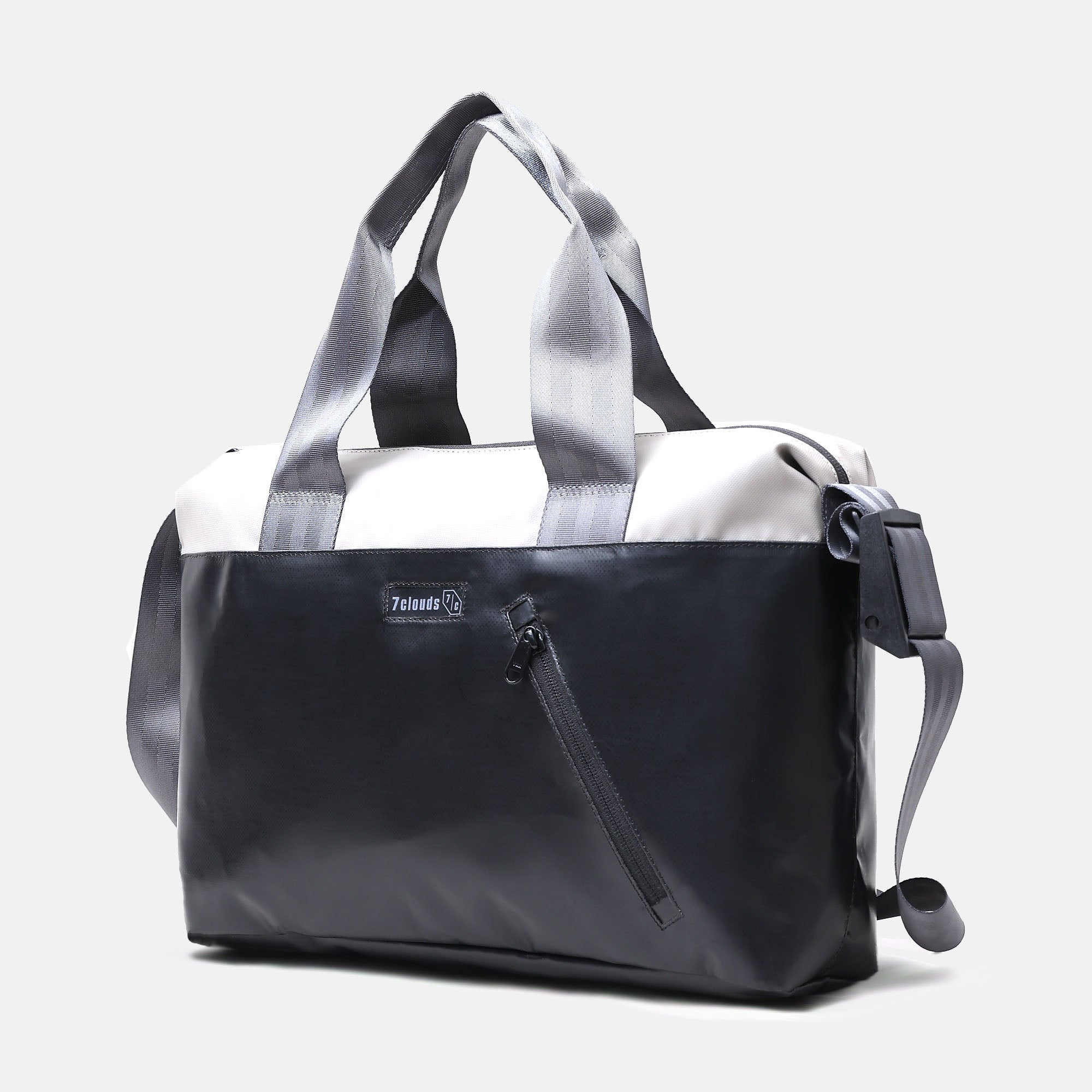 7clouds Erkan 7.1 black Laptop Messenger black-fog grey seitlich