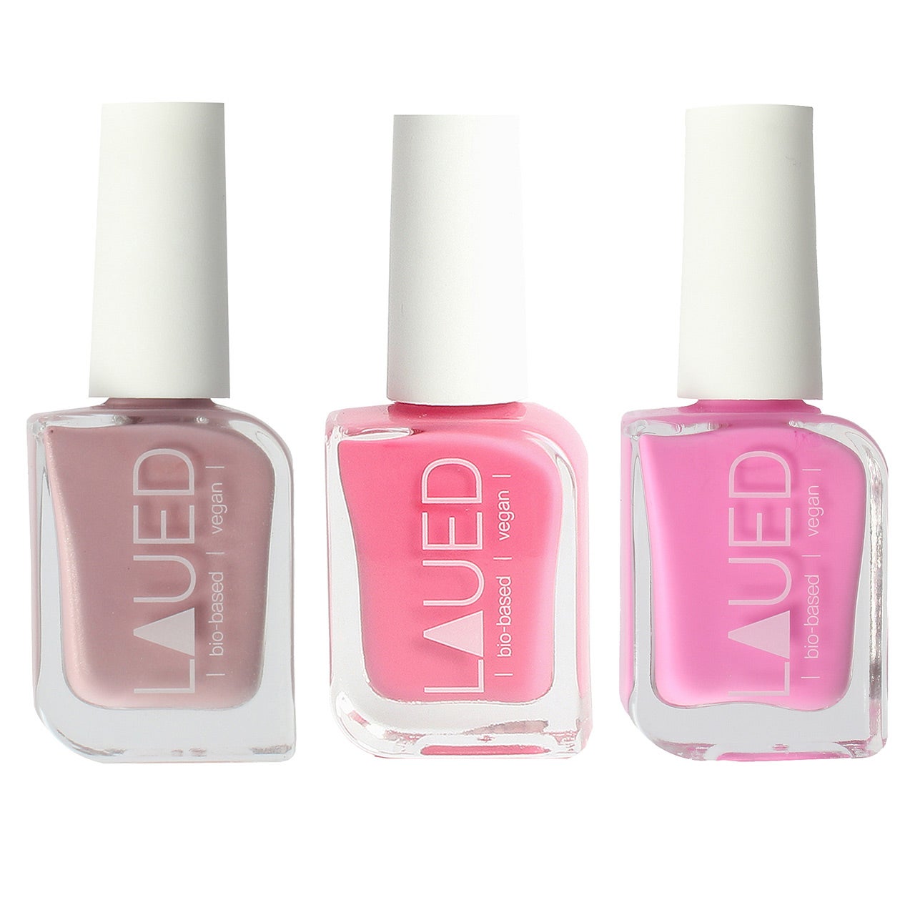 LAUED - Candy 01-02-03/ Set 3 Laued nailpolish bio-based vegan set 3 lila pink
