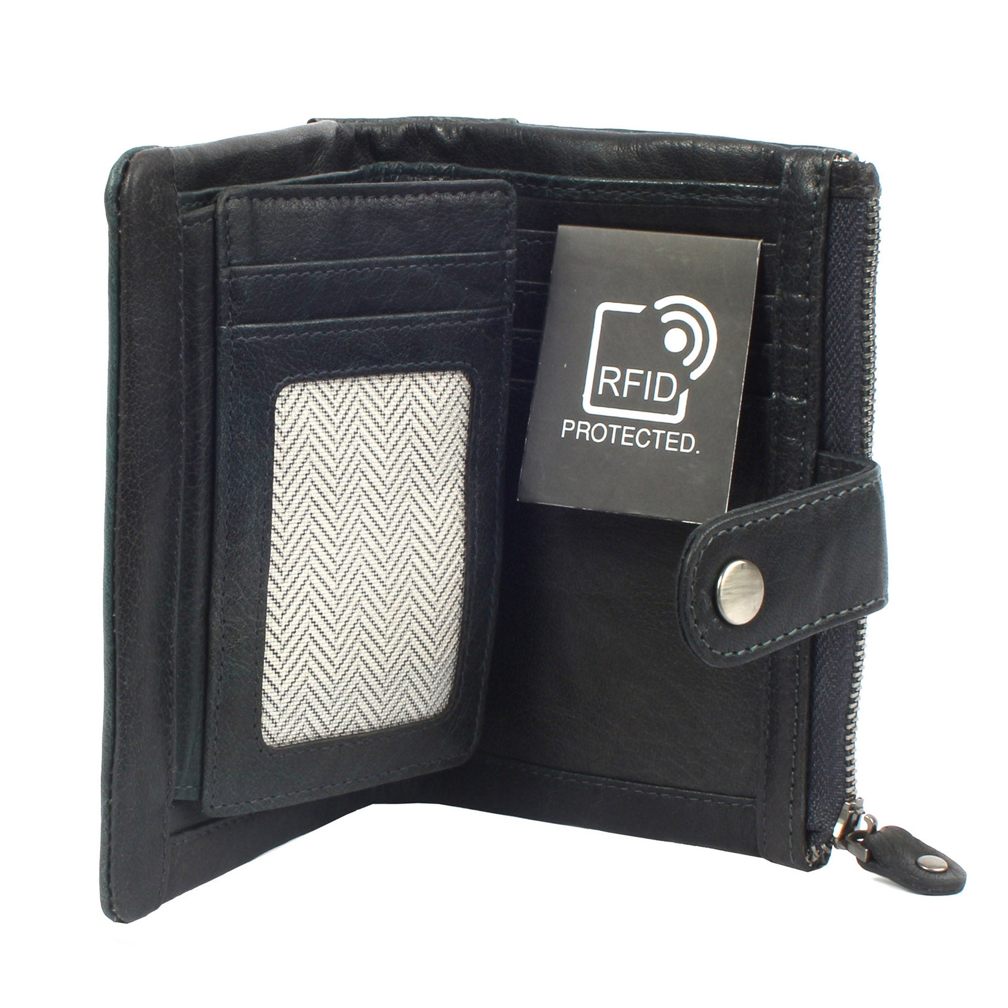 Margelisch Oxford 1 sustainable RFID unisex leather wallet inside RFID