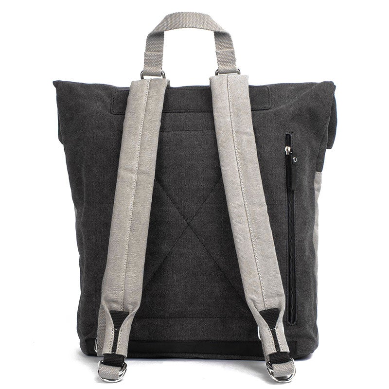 Margelisch Ulom 4 Canvas charcoal grey nachhaltiger Laptoprucksack gepolsterter Rücken