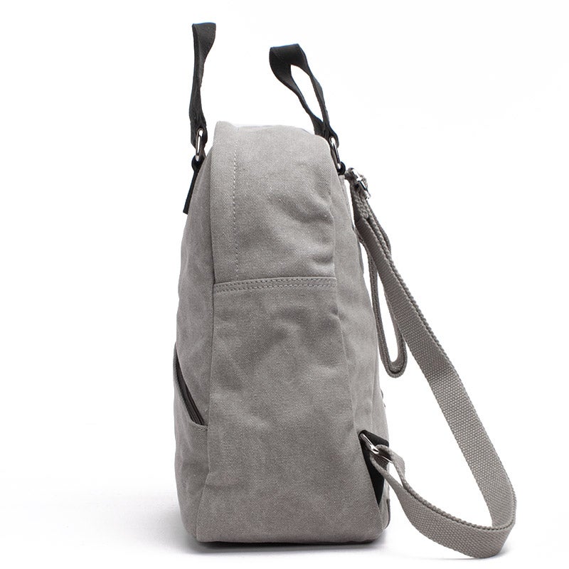 Margelisch Minu 1 canvas grey designer backpack side view fair production