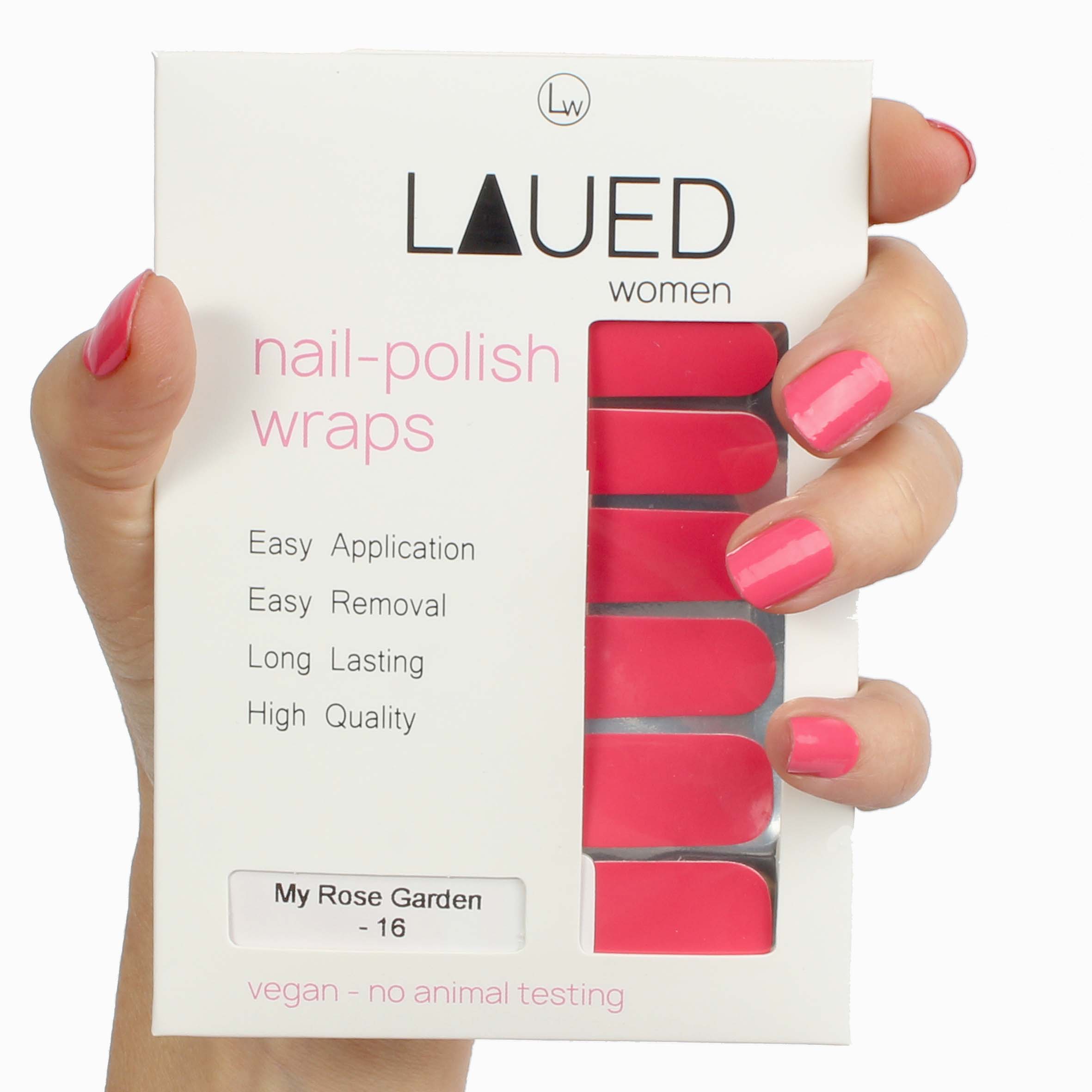 LAUED - feuils pour ongles - solid pink - My Rosegarden