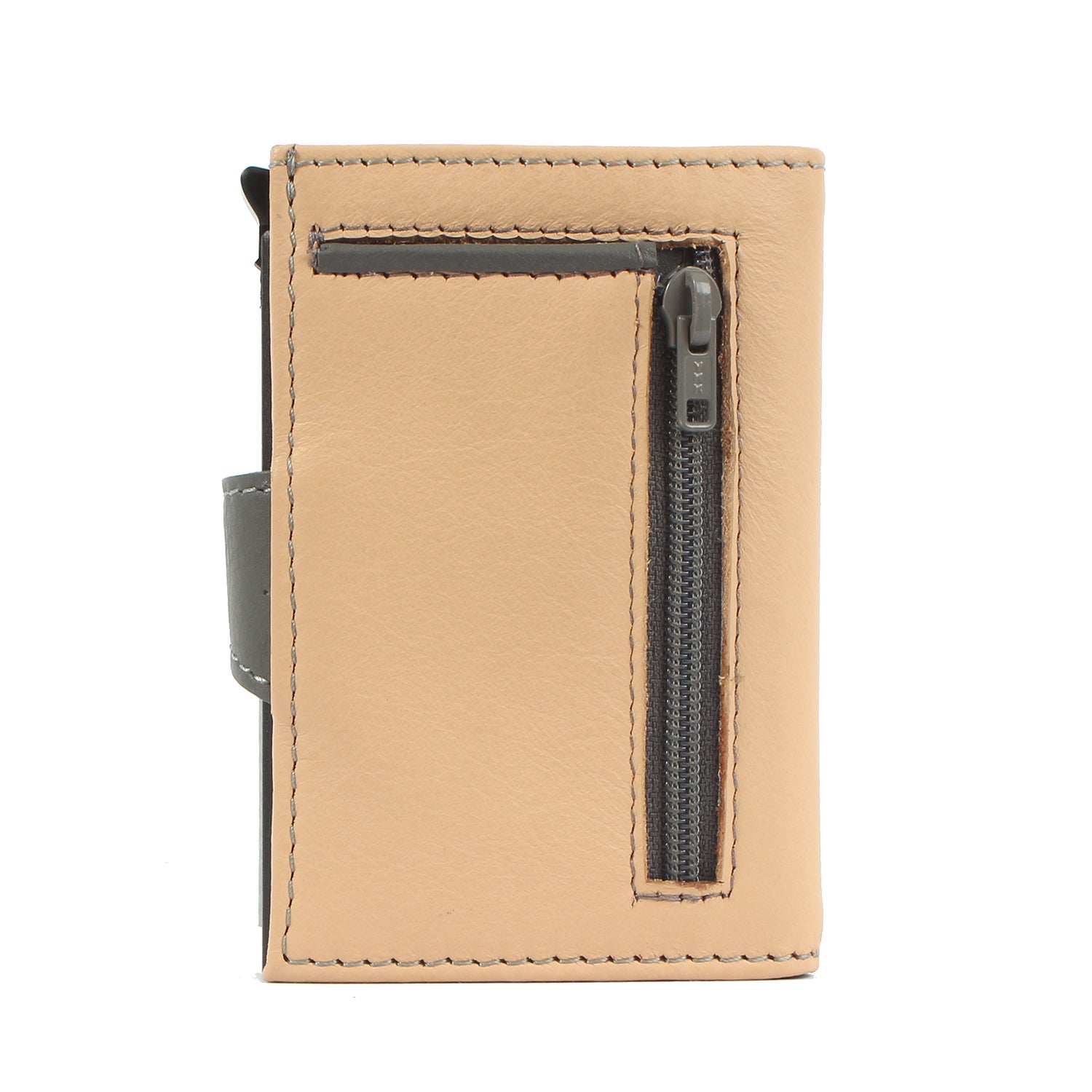 7clouds noonyu single leather  popup RFID wallet back natural