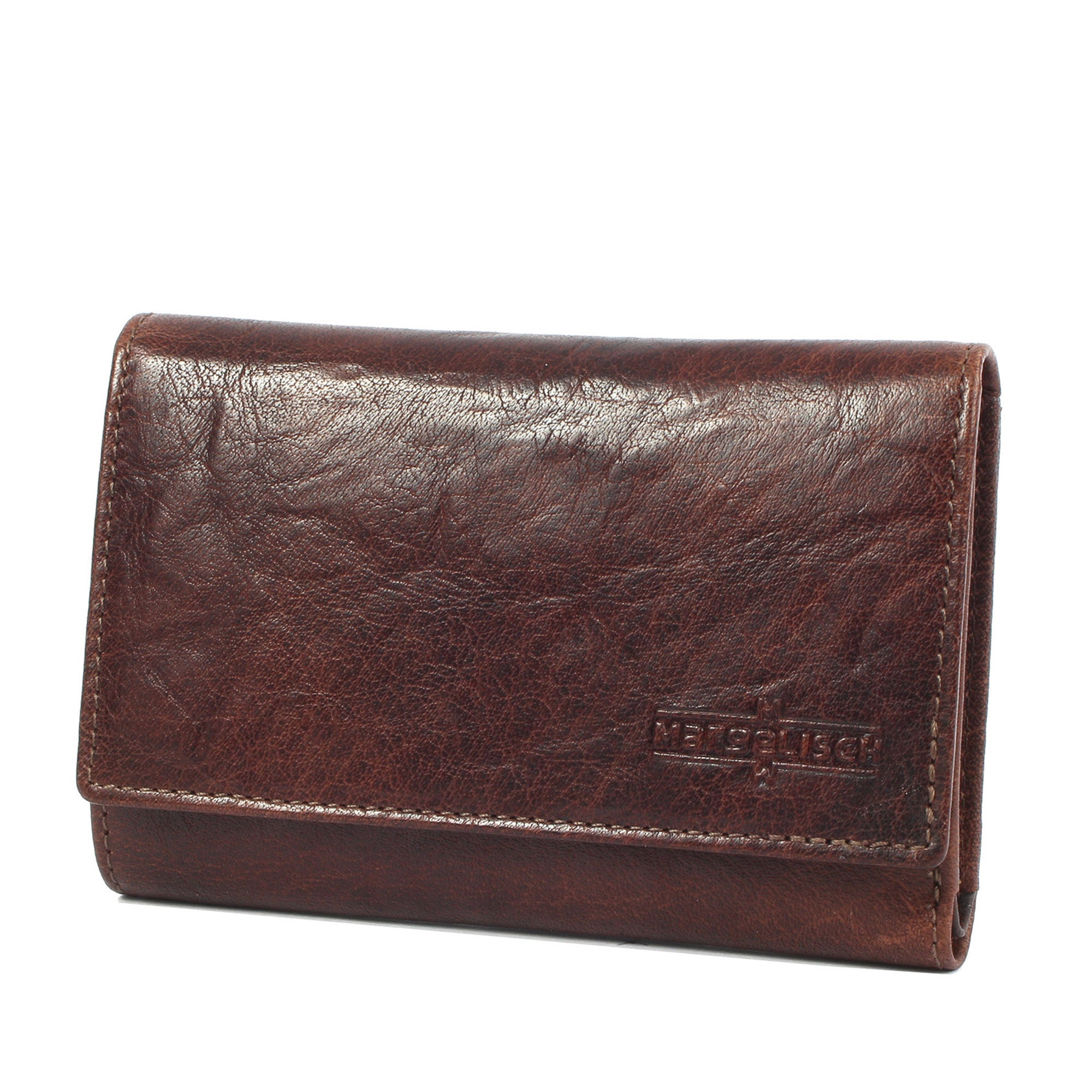 Margelisch Wien 1 sustainable RFID lady-leather wallet front color brown