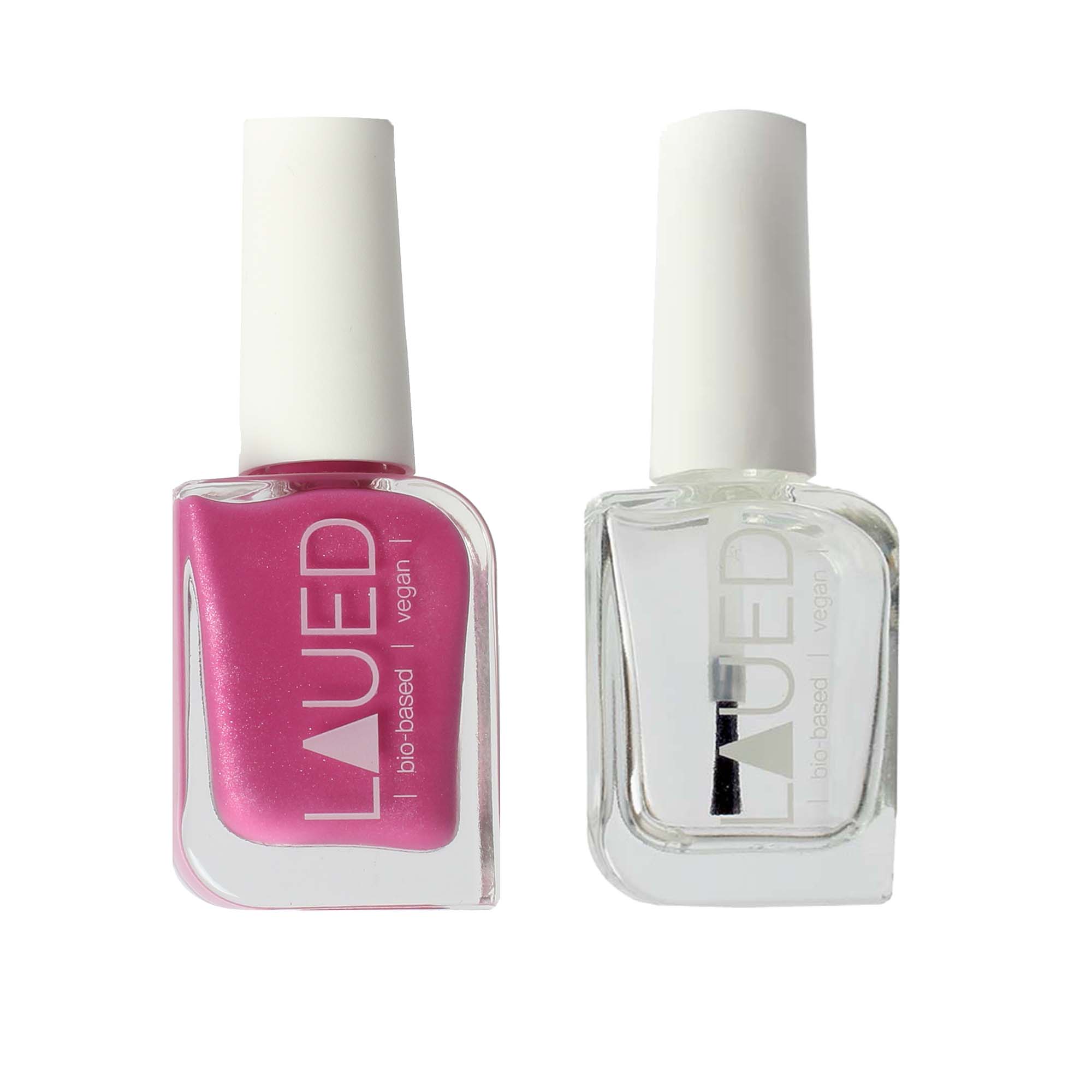 Laued vernis à ongles bio-based vegan set 2 rose top-coat